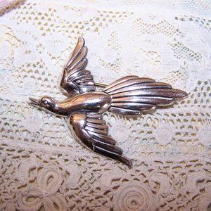 Vintage Forstner Sterling Silver Bird of Paradise Pin Brooch